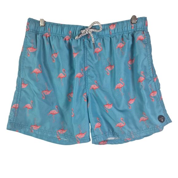 MOLOKAI Pink Flamingo Swimming Shorts Men Size L - Picture 1 of 11